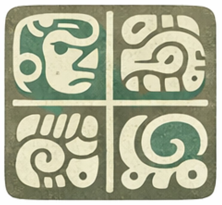 Ancient Mayan symbol from the Popol Vuh